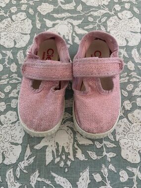 Cienta Pink sparkle Canvas Mary Jane Strap Shoes for Toddlers size 21